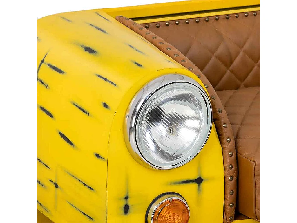 Canapé de voiture jaune 154x76x70