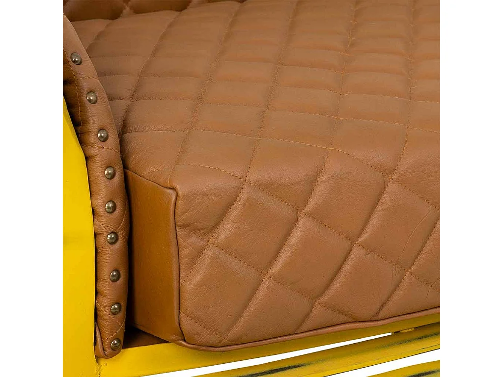 Canapé de voiture jaune 154x76x70