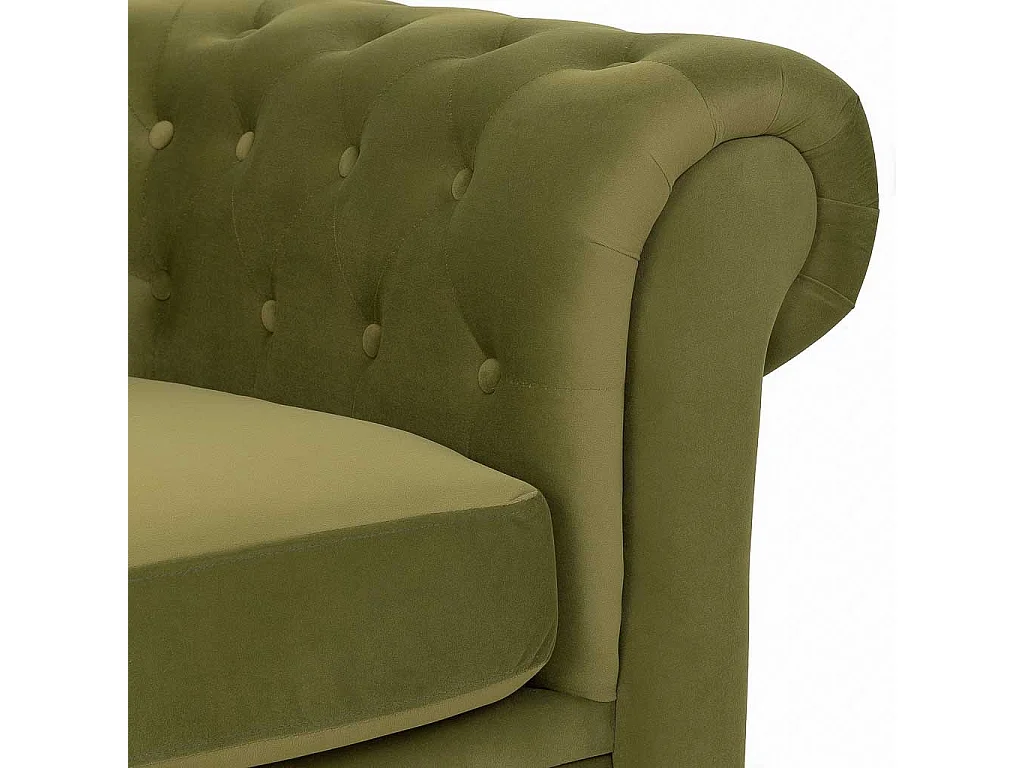 Divano verde 199x82x76h cm