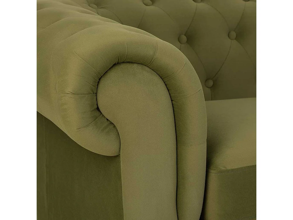 Divano verde 199x82x76h cm