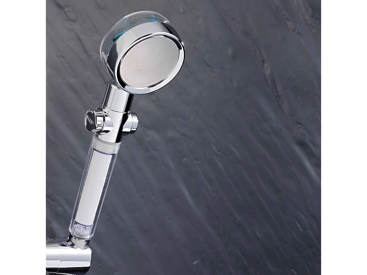 Pommeau de Douche à Hélice "Hydro" 25cm Transparent