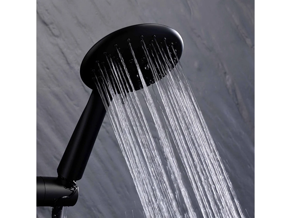 Pommeau de Douche 3 Fonctions "Hydro" 23cm Noir