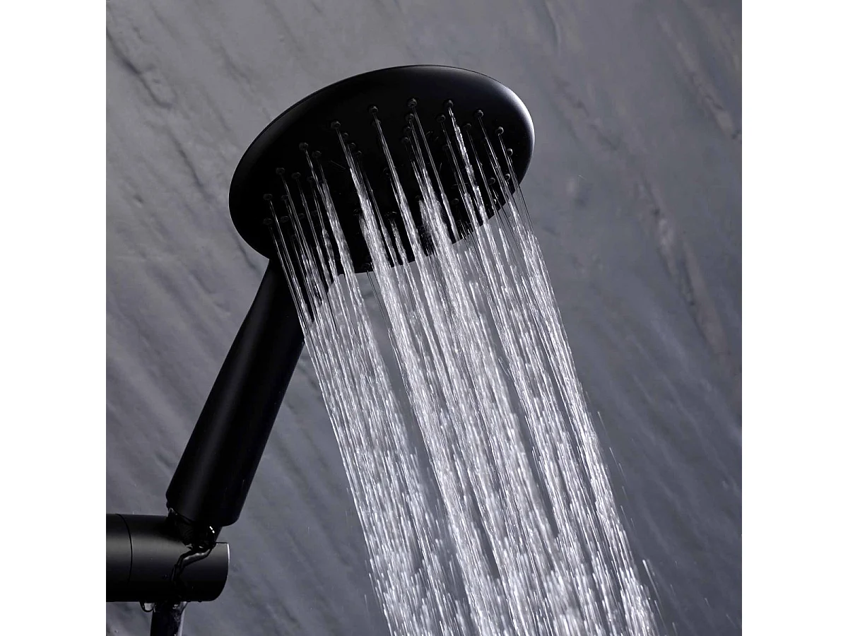 Pommeau de Douche 3 Fonctions "Hydro" 23cm Noir