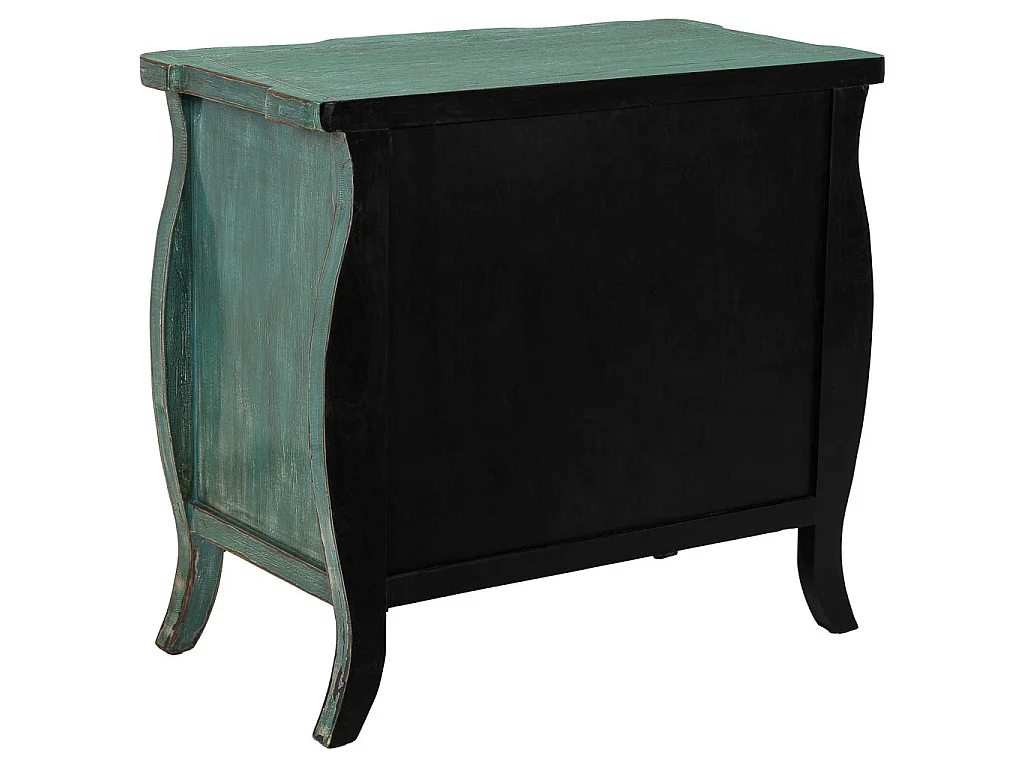 Recibidor de madera azul 90x48x80h cm