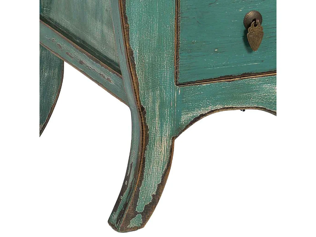 Recibidor de madera azul 90x48x80h cm