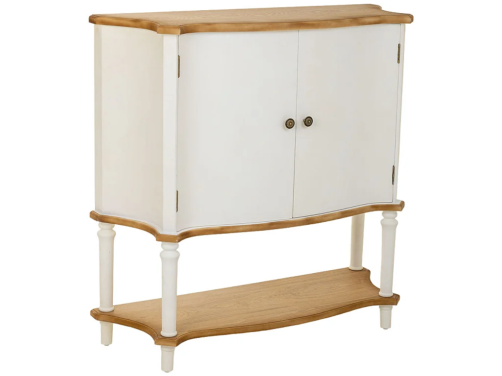 Recibidor de madera blanco 106x37x105h cm