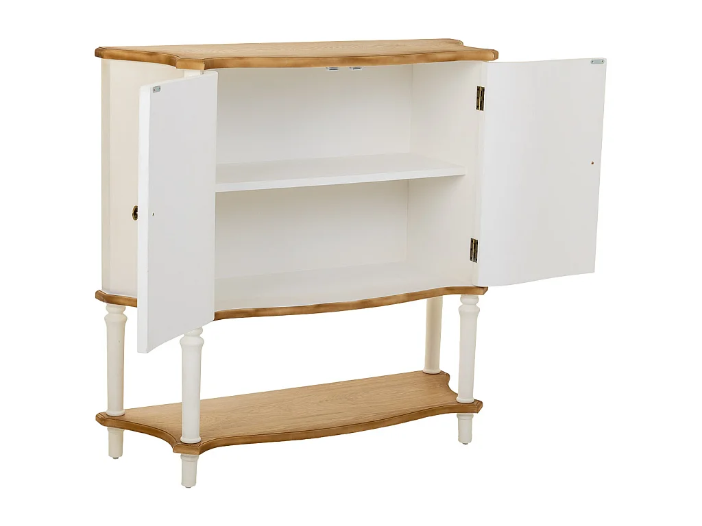 Recibidor de madera blanco 106x37x105h cm