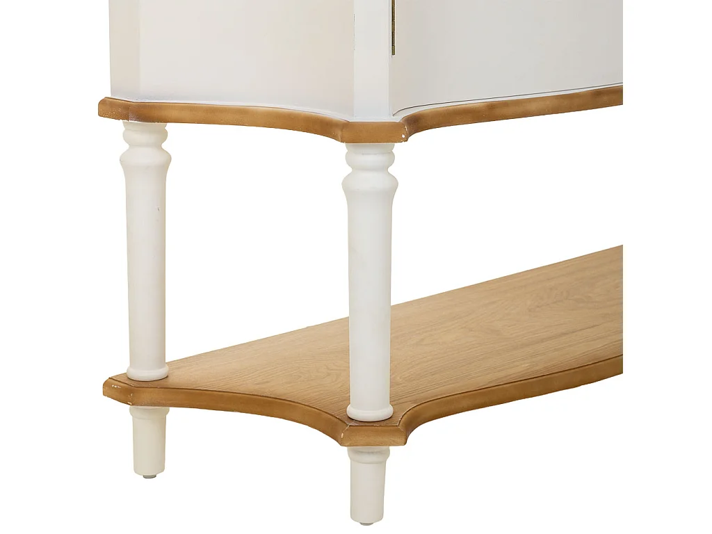 Recibidor de madera blanco 106x37x105h cm