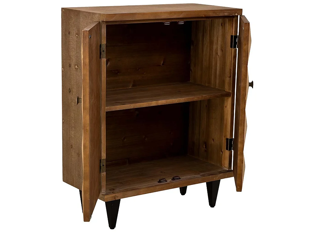 Móveis de entrada em madeira com 2 portas castanhas 74x38x96h cm