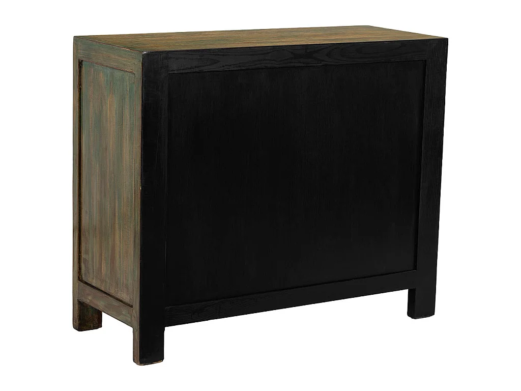 Meuble d'entrée en bois vert vieilli 115 x 45 x 95 cm (hauteur)