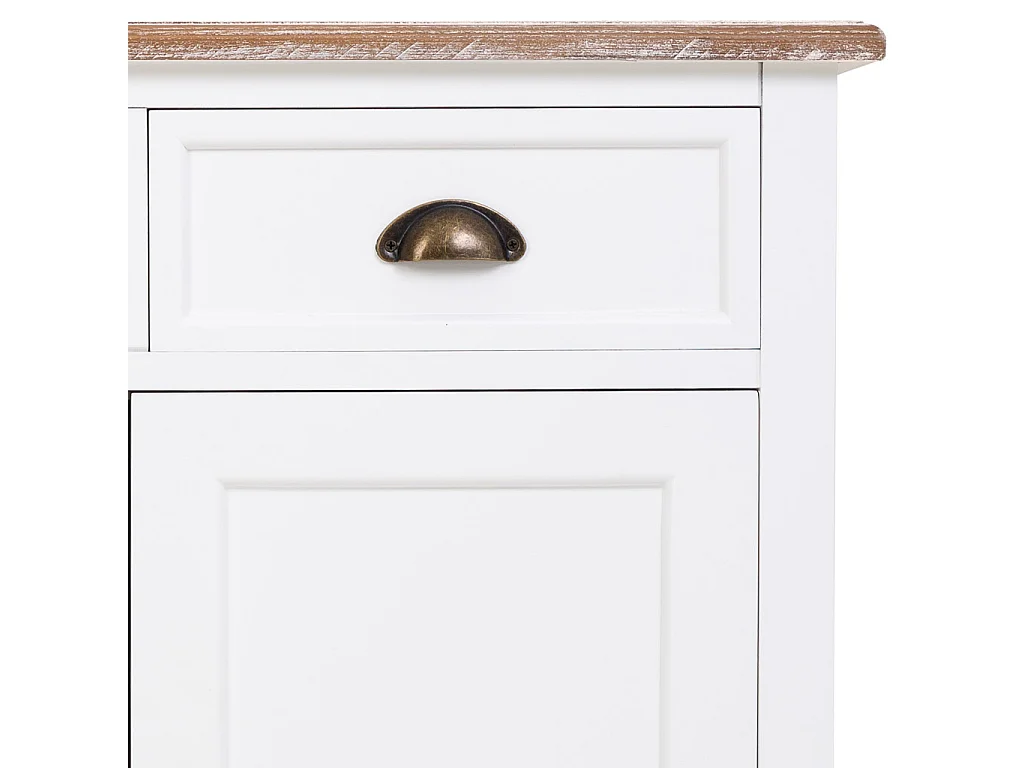 Recibidor de Madera blanco de 2 cajones y 2 puertas 82x39.5x80h cm