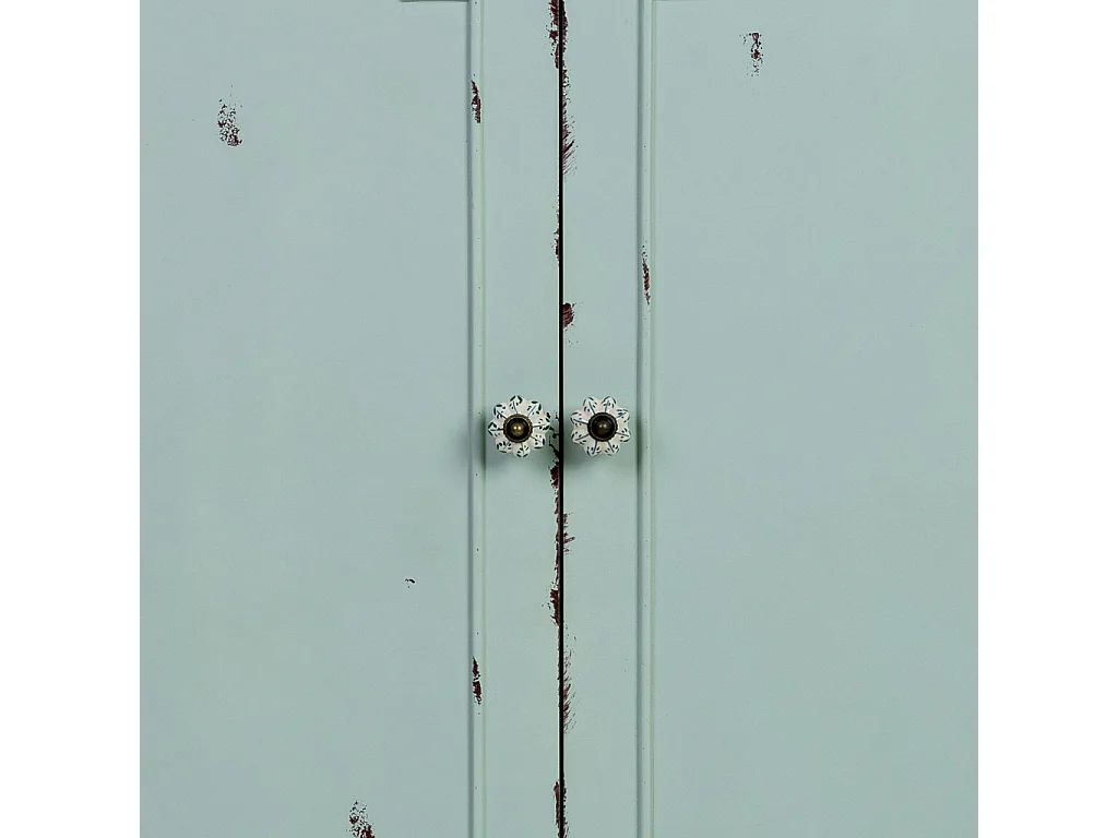 Meuble d'entrée en bois avec 2 portes et 1 tiroir 80x38x110,5 h