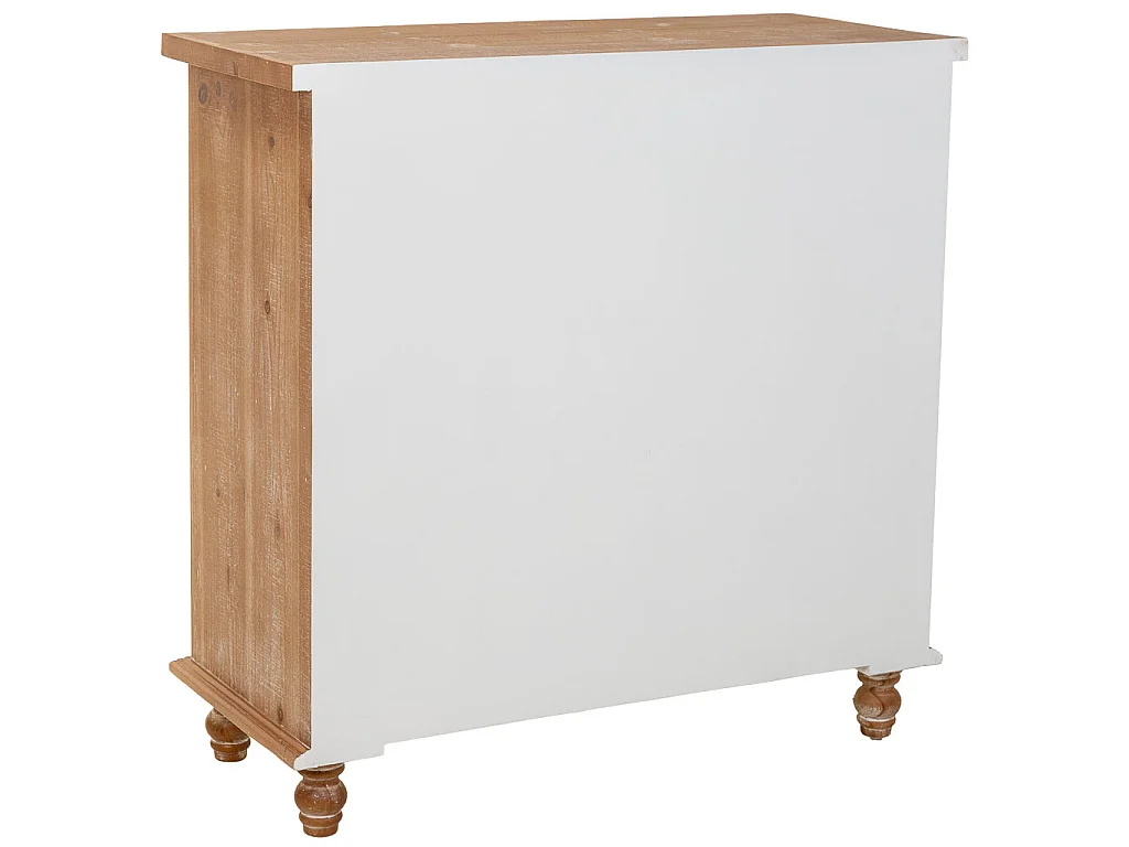 Mesa de entrada em madeira multicolor com 2 portas 80x35x80h cm