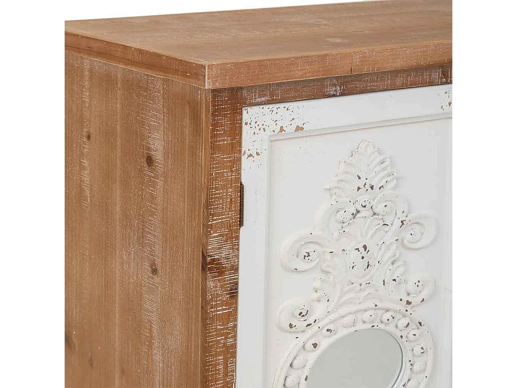 Mesa de entrada em madeira multicolor com 2 portas 80x35x80h cm