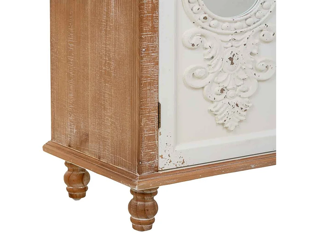 Mesa de entrada em madeira multicolor com 2 portas 80x35x80h cm