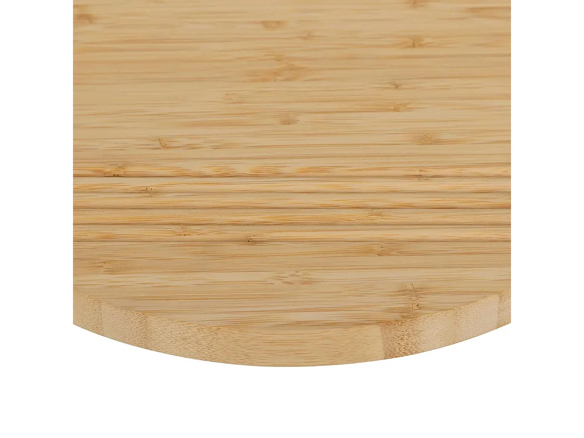 Plateau Tournant en Bambou "Rainuré" 35cm Naturel