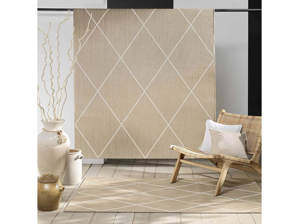 Tapis Déco "Damira" 120x170cm Naturel