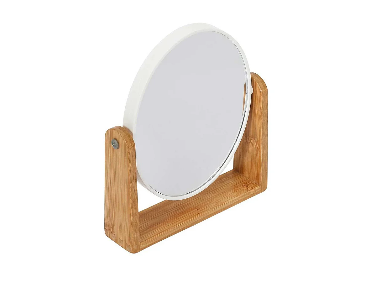 Miroir en Bambou "Double Face" 21cm Naturel