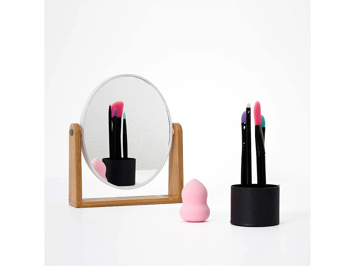 Miroir en Bambou "Double Face" 21cm Naturel