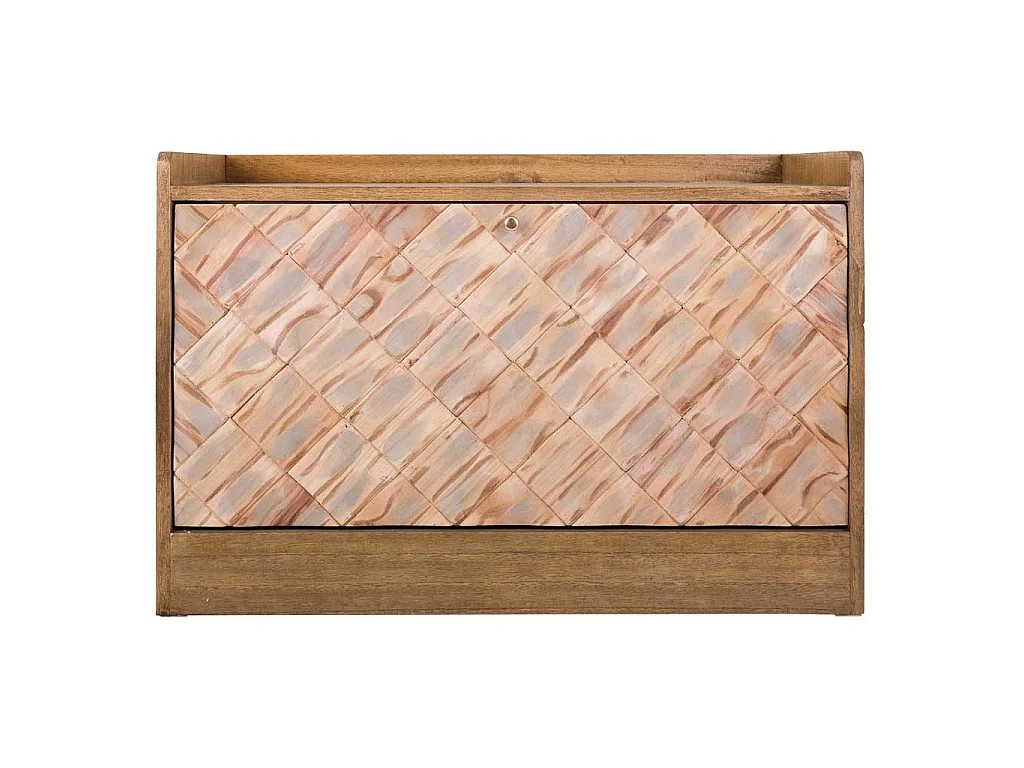 Braune Schuhbank aus Holz 80x38x53h cm