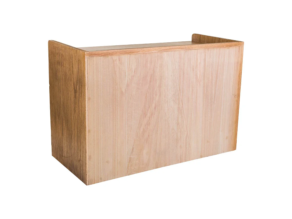 Braune Schuhbank aus Holz 80x38x53h cm