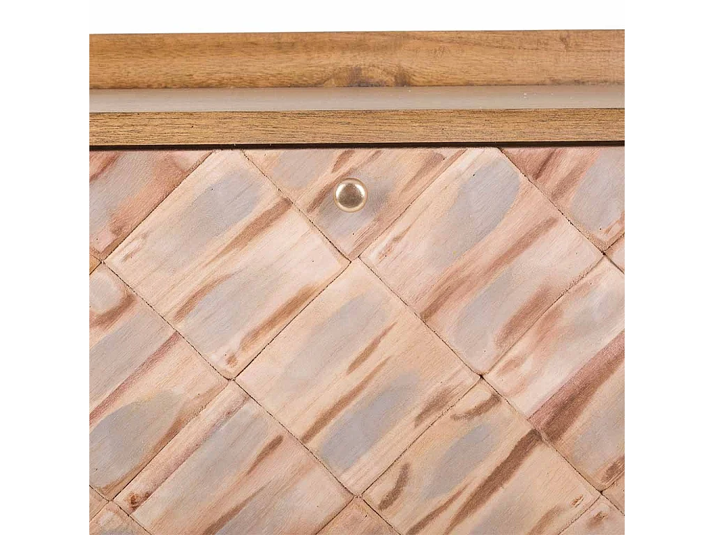 Braune Schuhbank aus Holz 80x38x53h cm