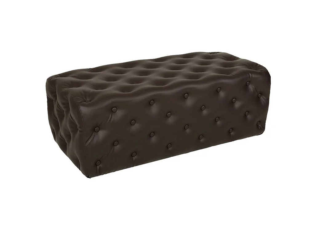 Braune Polsterbank 108x54x40h cm