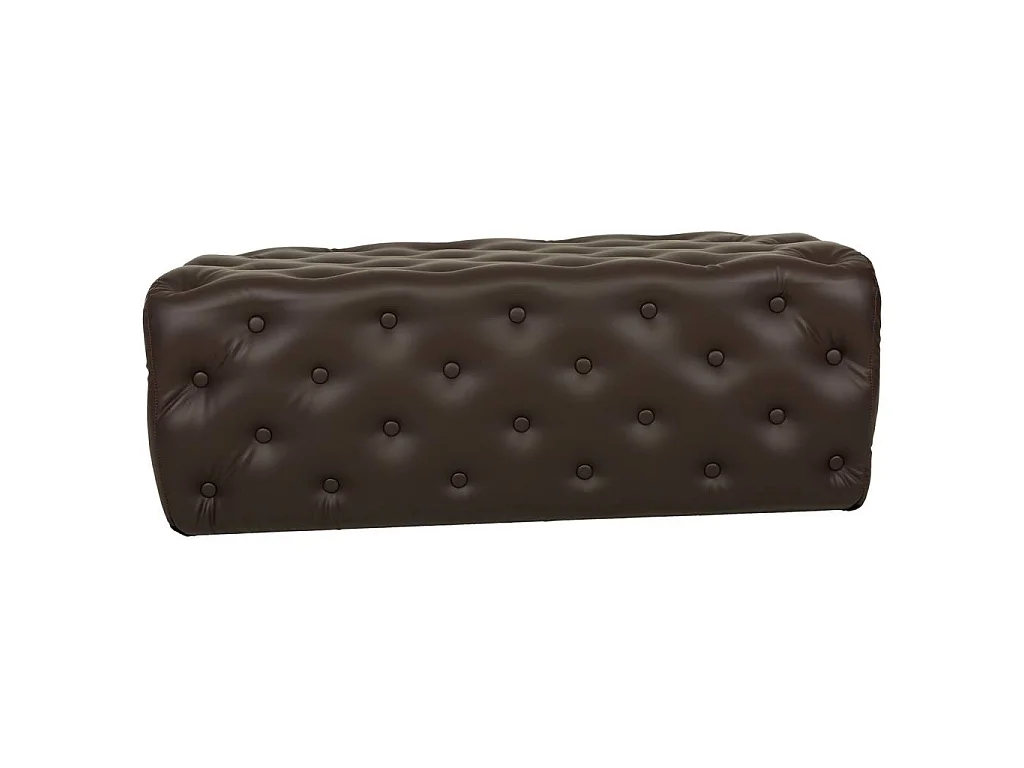 Braune Polsterbank 108x54x40h cm