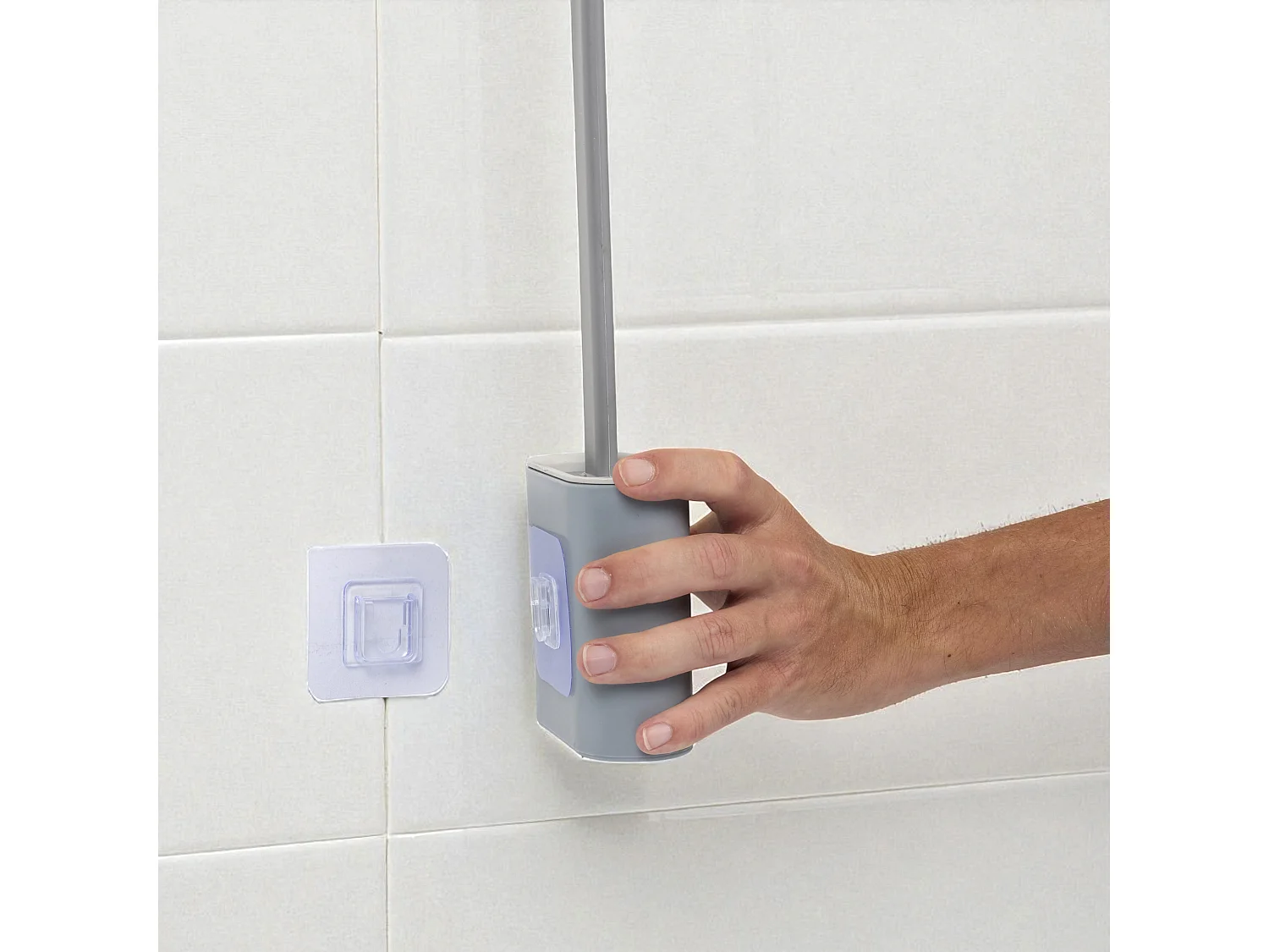 Brosse WC - JE CHERCHE UNE IDEE - Silicone Souple - Gris
