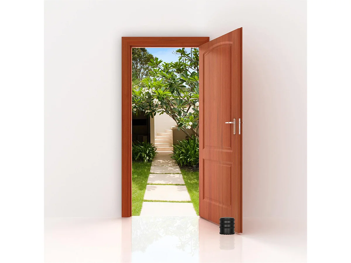 Bloque Porte en Métal "Uni" 7cm Noir