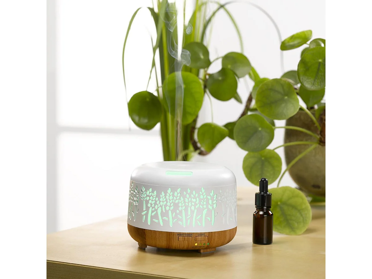 Diffuseur de Parfum LED "Nature" 300ml Blanc