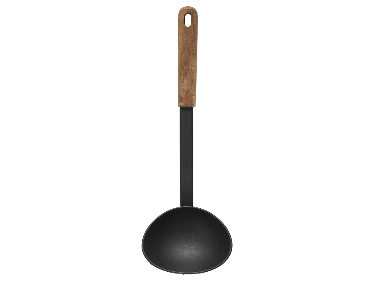 Louche Manche en Bois "Lily" 31cm Naturel & Noir