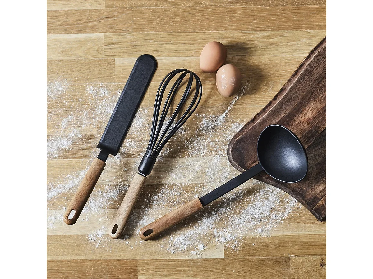 Spatule à Crêpes "Lily" 31cm Naturel & Noir