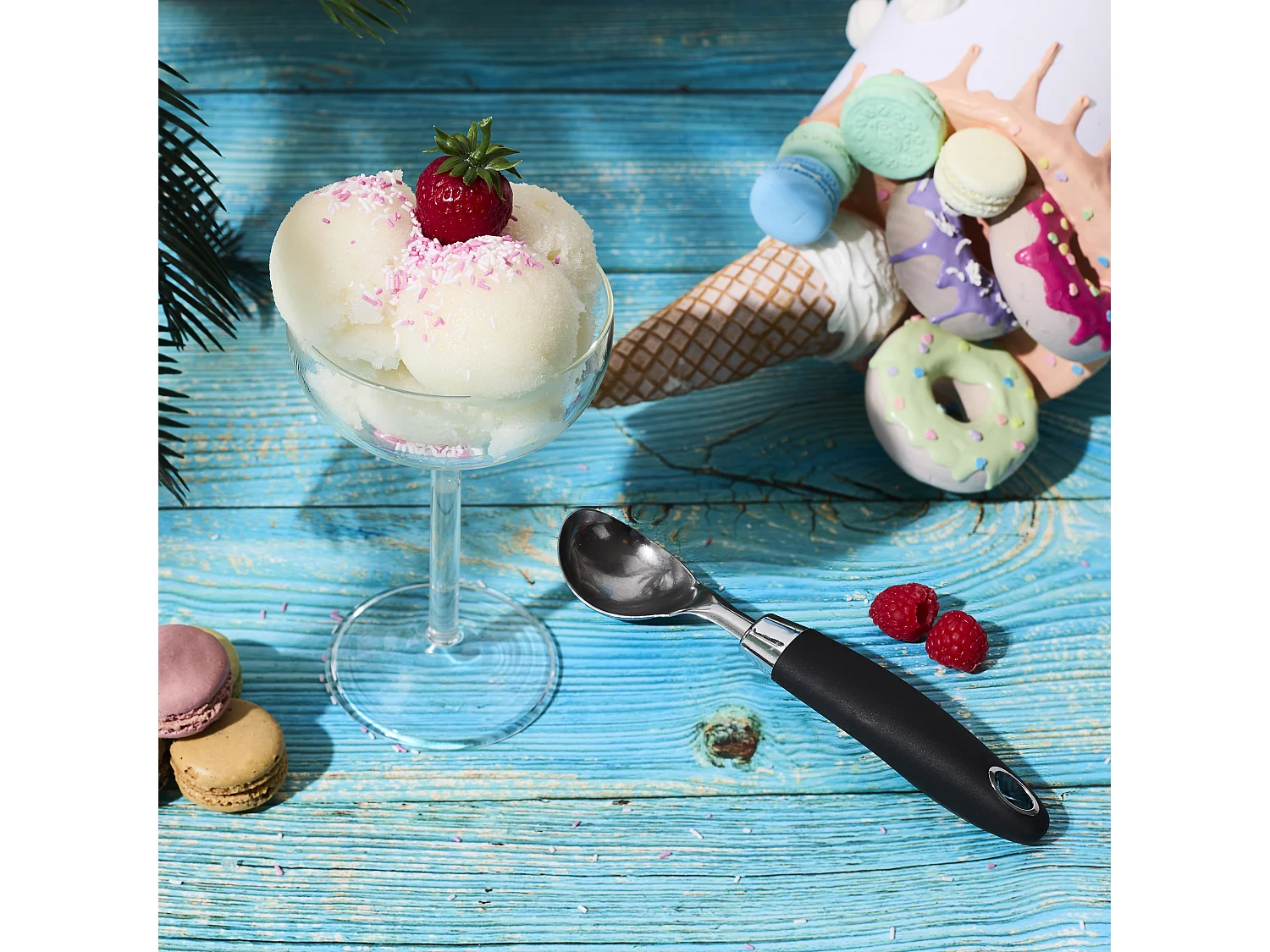 Cuillère à glace - LILY COOK - Inox - Noir et argent