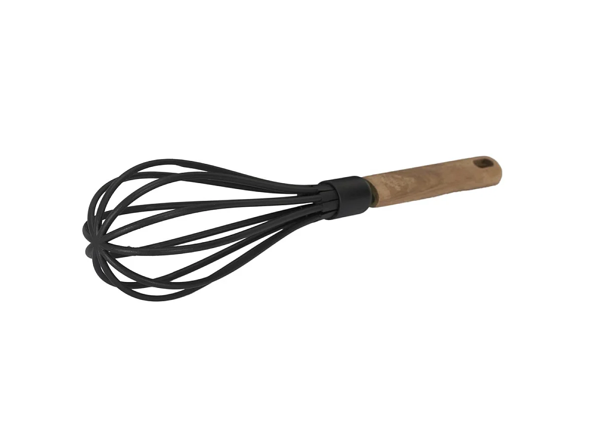 Fouet Manche en Bois "Lily" 31cm Naturel & Noir