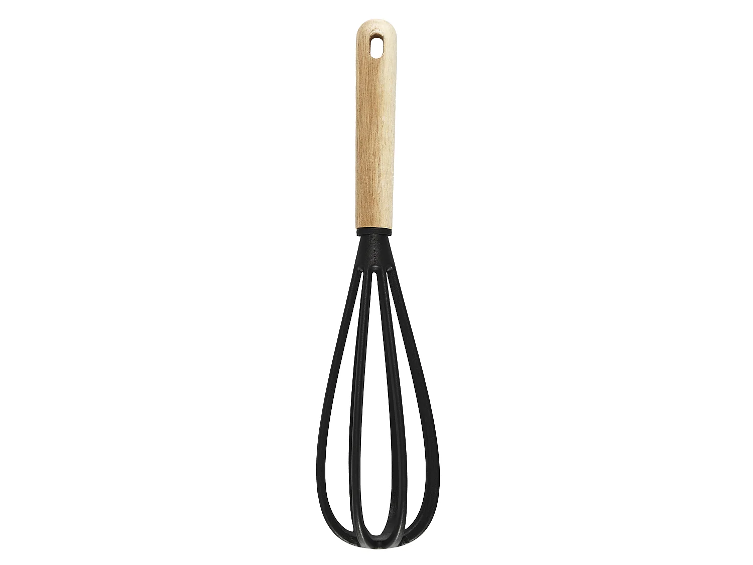 Fouet - LILY COOK - PBT - Manche en bois - Noir et marron