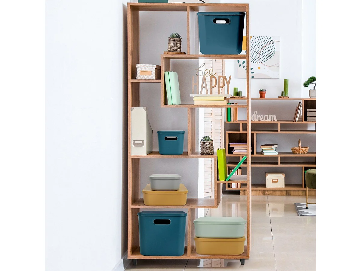 Boîte de Rangement Avec Couvercle "Iris" 10,5L Sauge