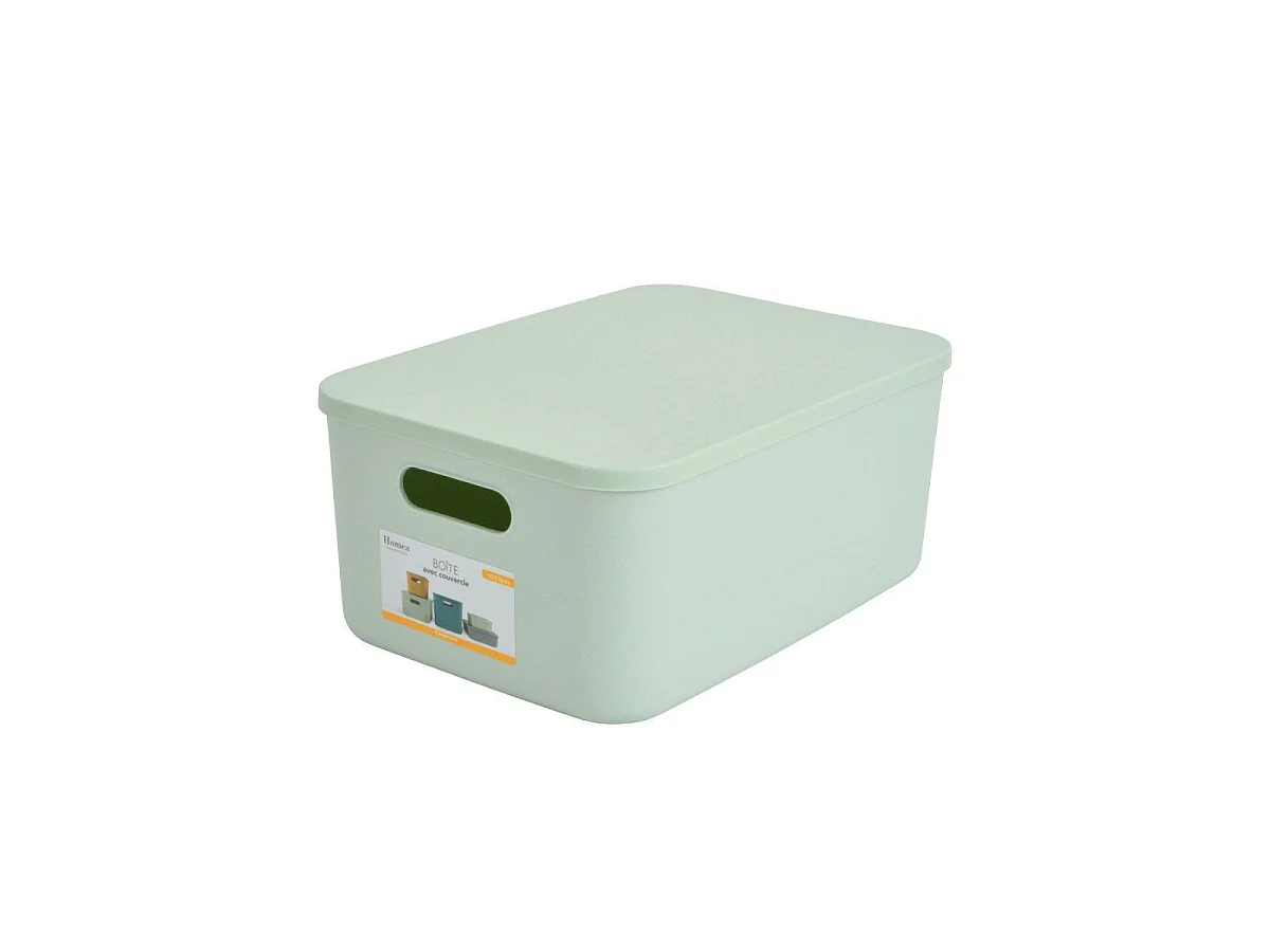 Boîte de Rangement Avec Couvercle "Iris" 10,5L Sauge