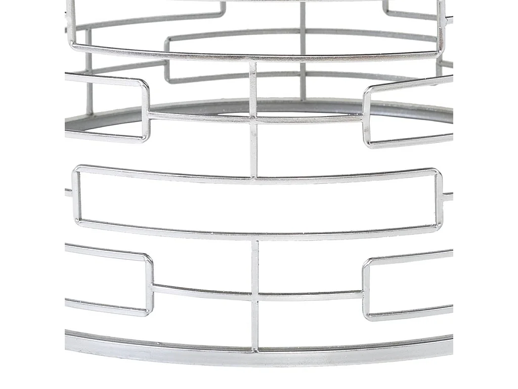 Sgabello rotonda in velluto nero e metallo argento d91,5x47h