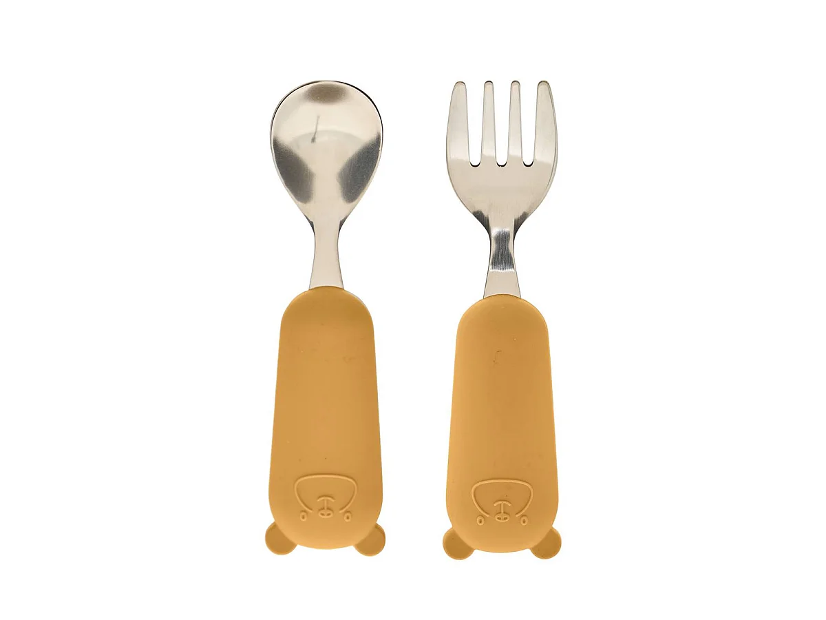 Set Couverts Enfant "Yum" 16cm Ocre
