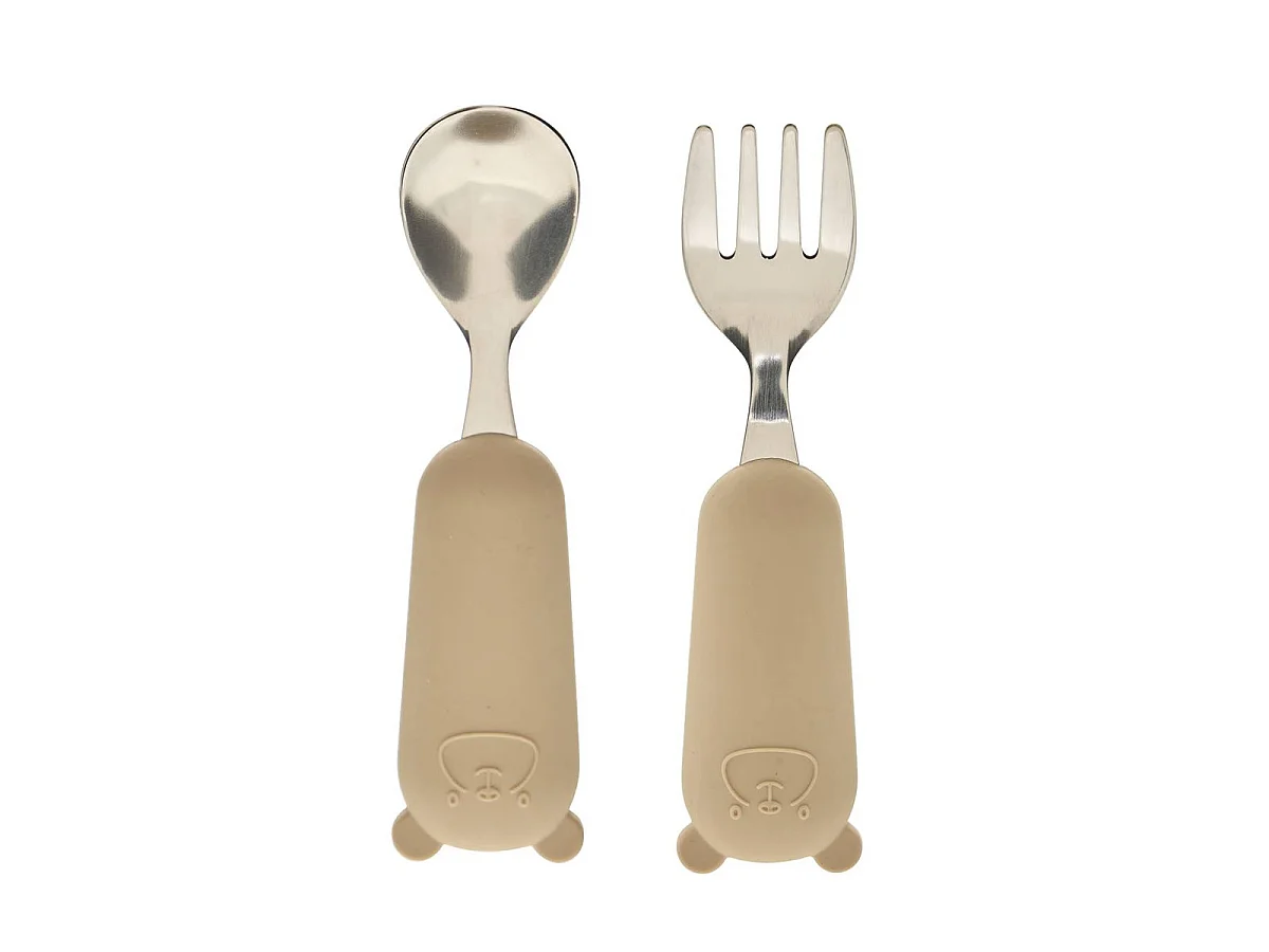 Set Couverts Enfant "Yum" 16cm Beige