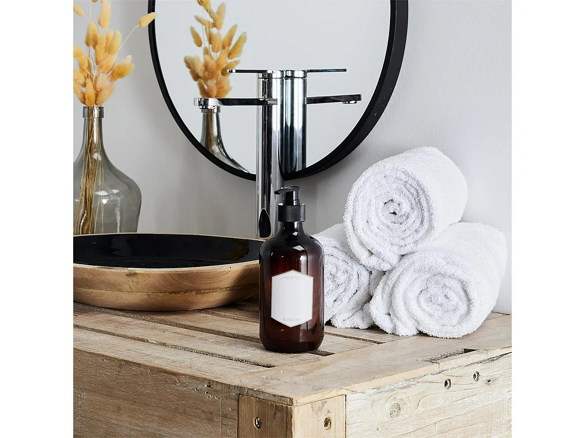 Distributeur de Savon "Ma Petite Buanderie " 500ml Noir