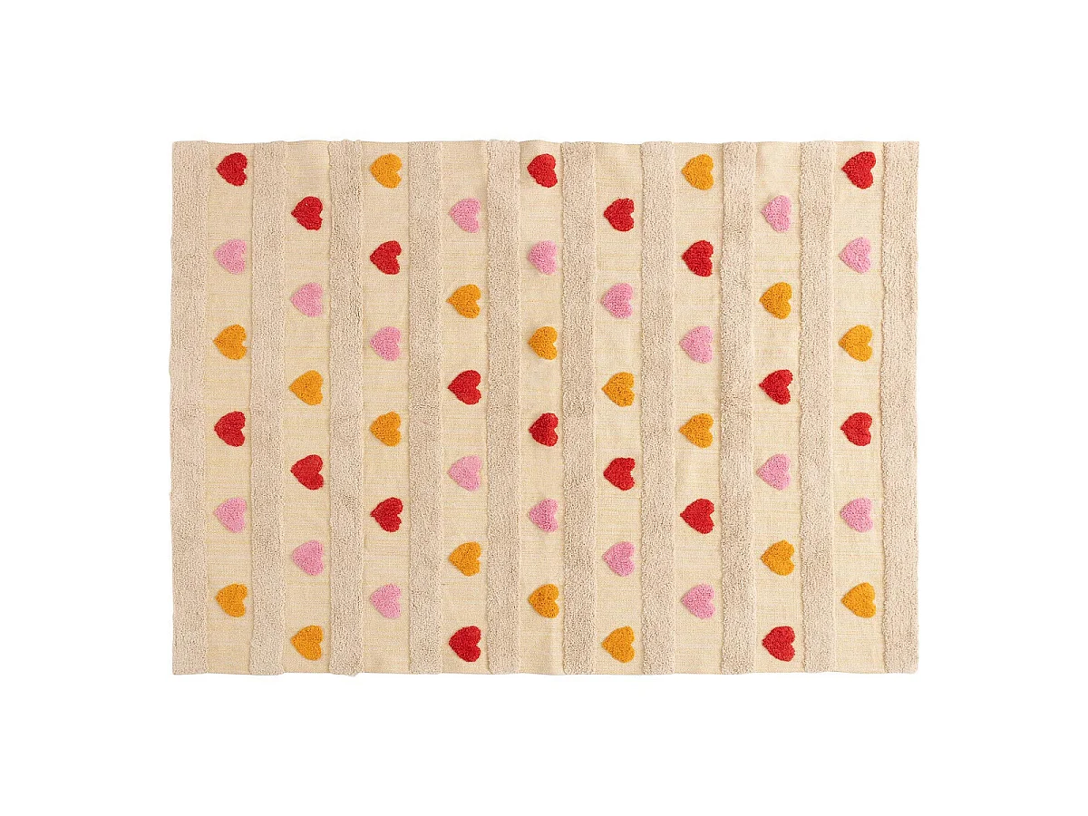 Tapis Enfant Cœur "Amour" 120x170cm Multicolore