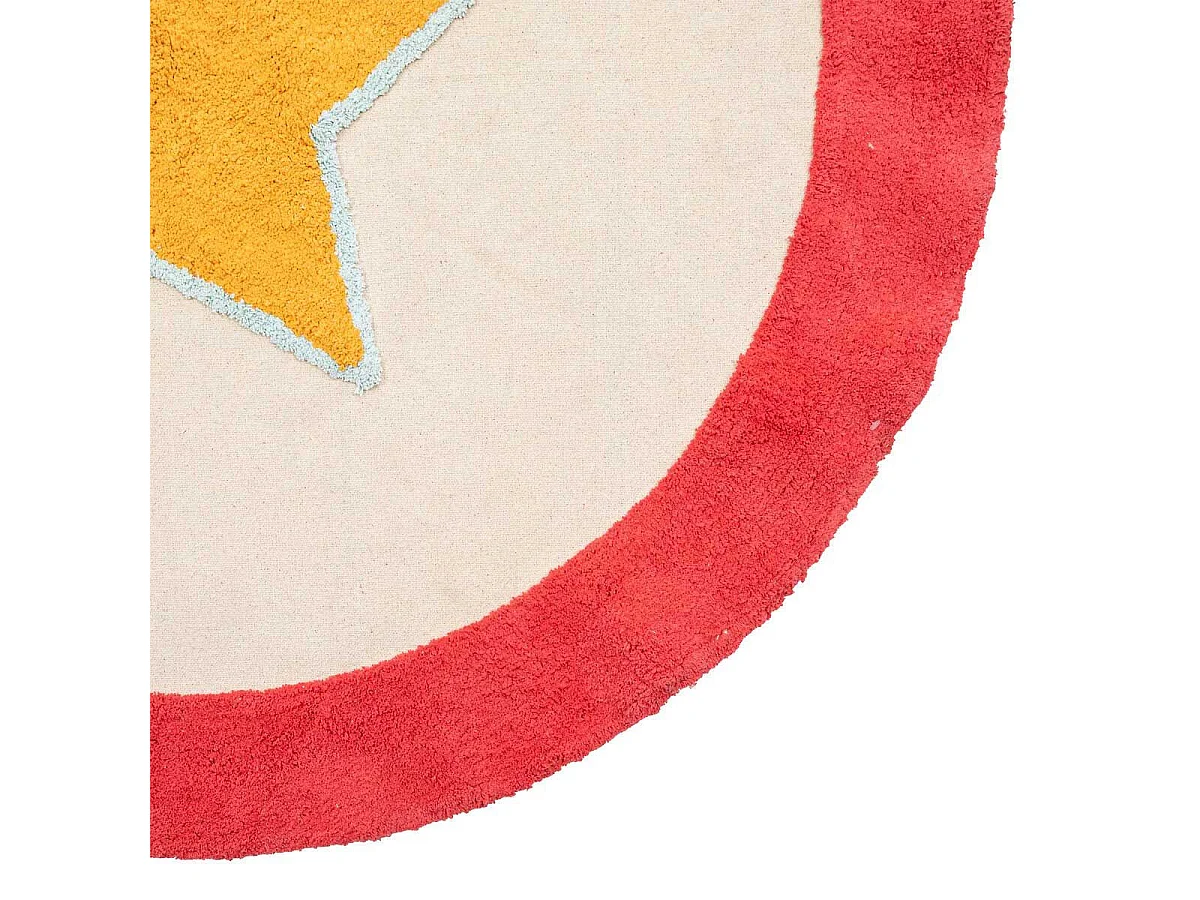 Tapis Rond Enfant "Circus" 120cm Beige