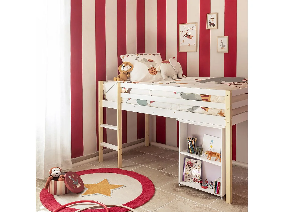 Tapis Rond Enfant "Circus" 120cm Beige