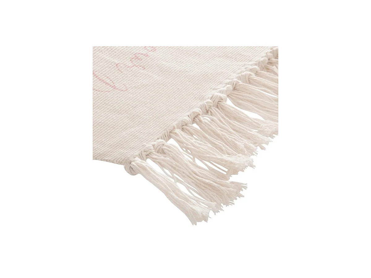 Tapis Déco à Franges "Rêves" 60x90cm Rose