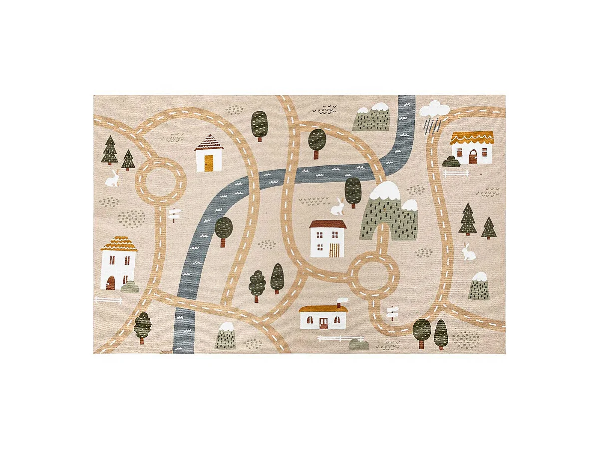 Tapis Enfant "Route" 100x150cm Multicolore