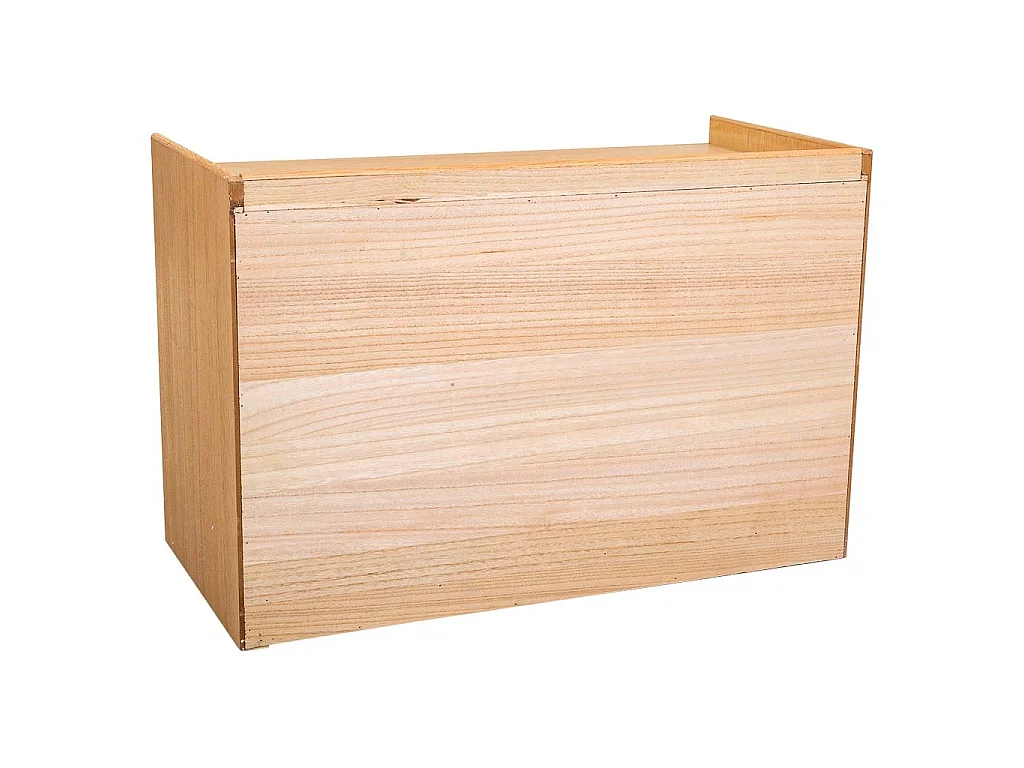 Sitzbank Schuhregal aus MDF und Gitter, braun, 80x38x53