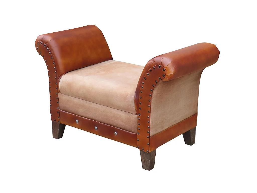 Braune Polsterbank 88x49x62h cm
