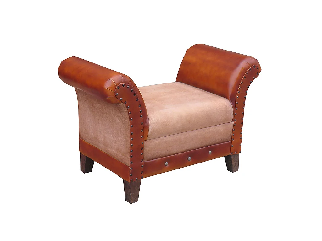 Braune Polsterbank 88x49x62h cm